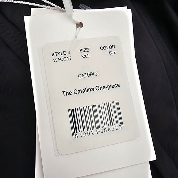 Andie Swim Womans size XXS The Catalina One Piece Swimsuit in Black Halter NEW - Picture 6 of 8